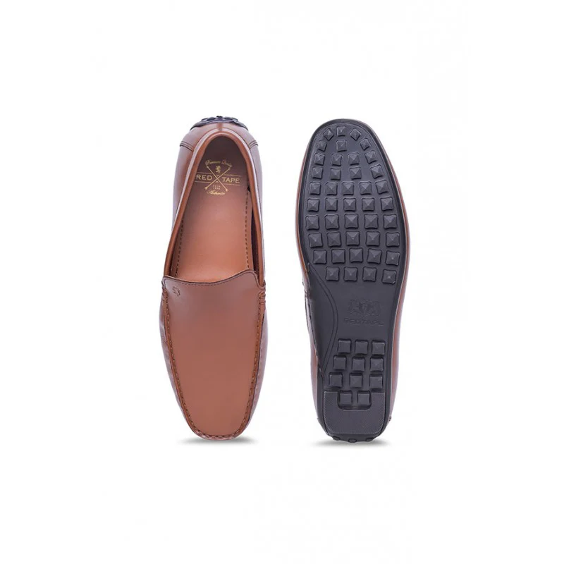 Men's Tan Slip On Shoes - Image 5