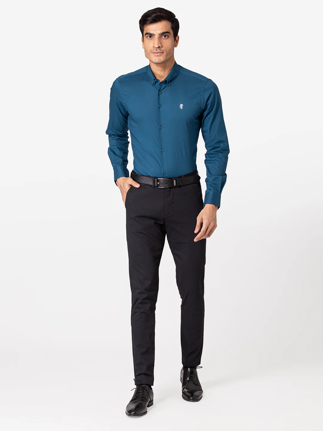 Men's Teal Full Sleeves Shirt - Image 6