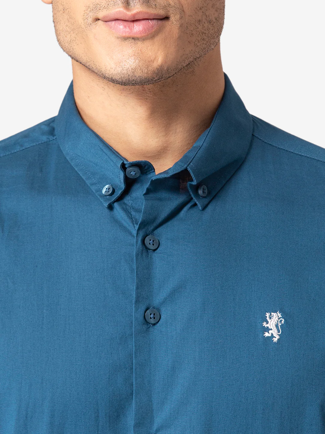 Men's Teal Full Sleeves Shirt - Image 7