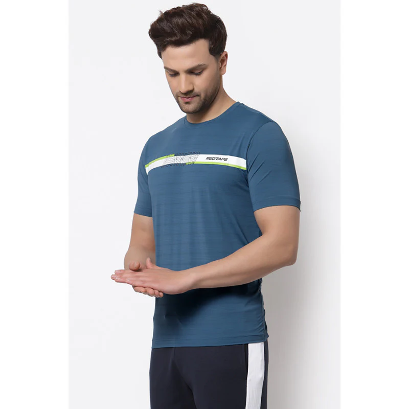 Men's Teal Active wear T-Shirt - Image 2