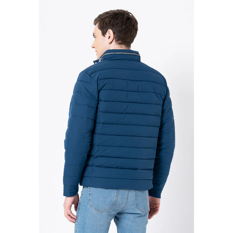 Men's Teal  Solid Jacket - Image 3