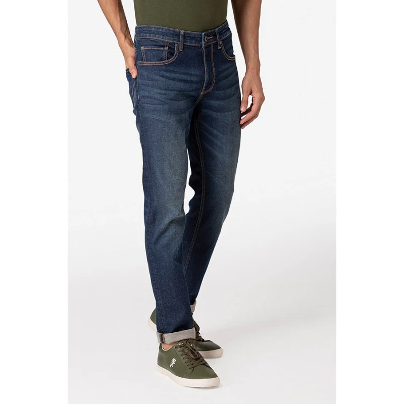 Men's Tinted Dark Blue Jeans - Image 3