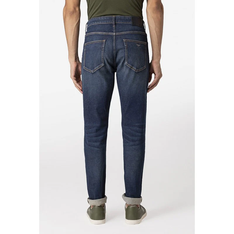 Men's Tinted Dark Blue Jeans - Image 4