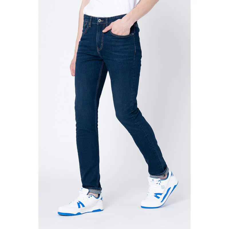 Men's Tinted Dark Blue Skinny Jeans - Image 2