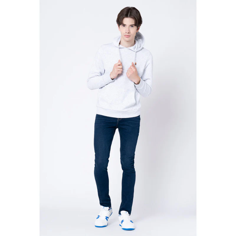Mens Tinted Dark Blue Solid Skinny Jeans - Image 5