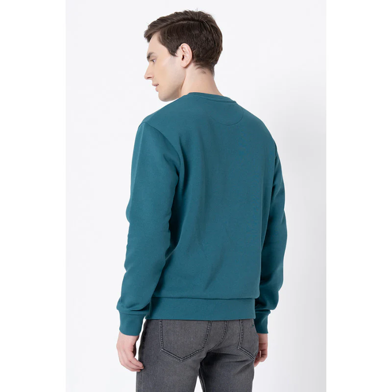Men's Turquoise Graphic Print Sweatshirt - Image 3