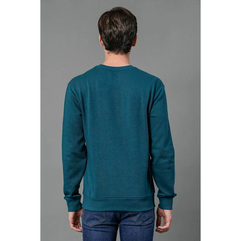 Men's Turquoise Graphic Print Sweatshirt - Image 3