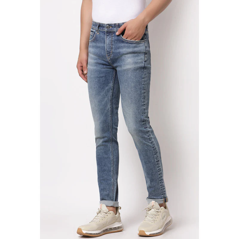 Men's Vintage Blue Denim Jeans - Image 2