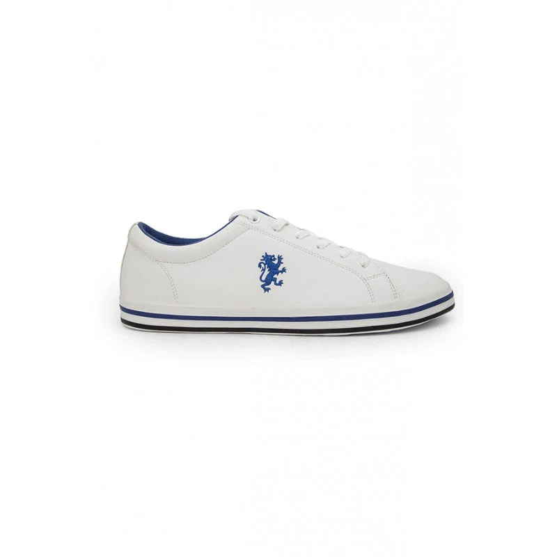Men's White And Blue Sneakers - Image 3