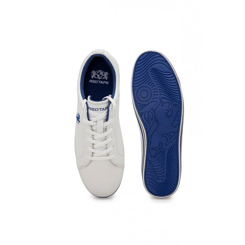 Men's White And Blue Sneakers - Image 6