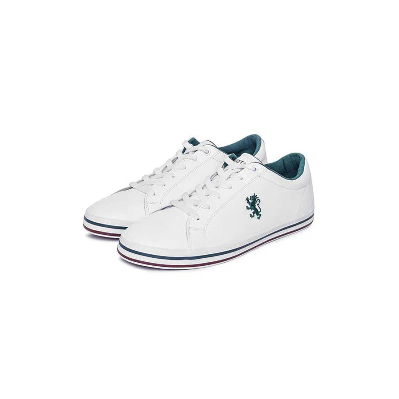 Men's White And Emerald Sneakers - Image 5