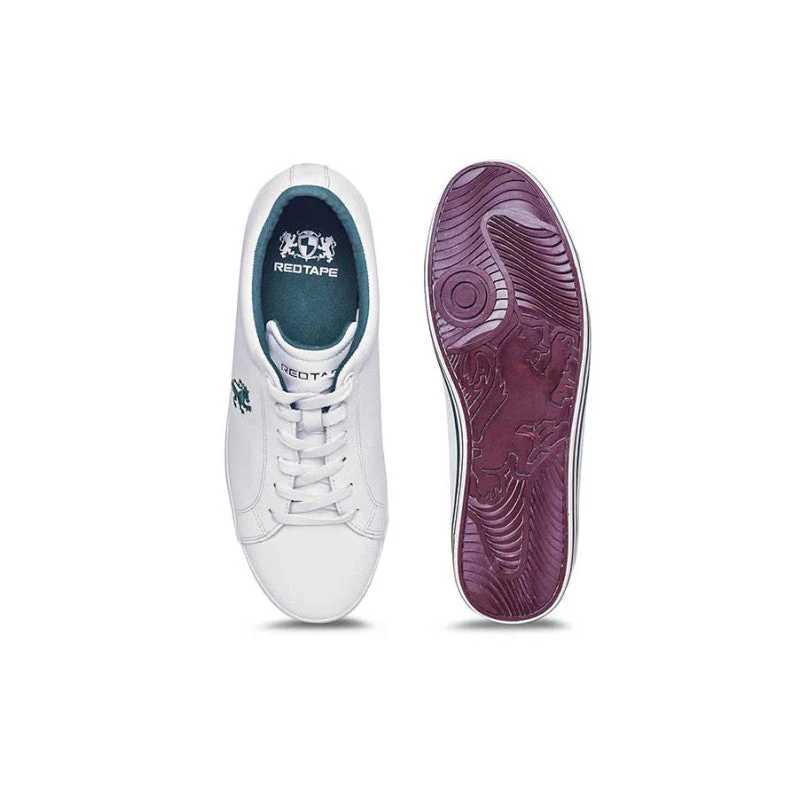Men's White And Emerald Sneakers - Image 6