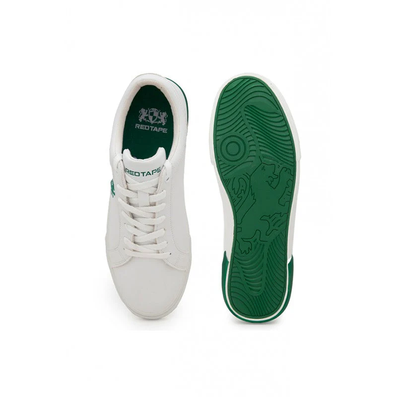 Men's White And Green Sneakers - Image 6