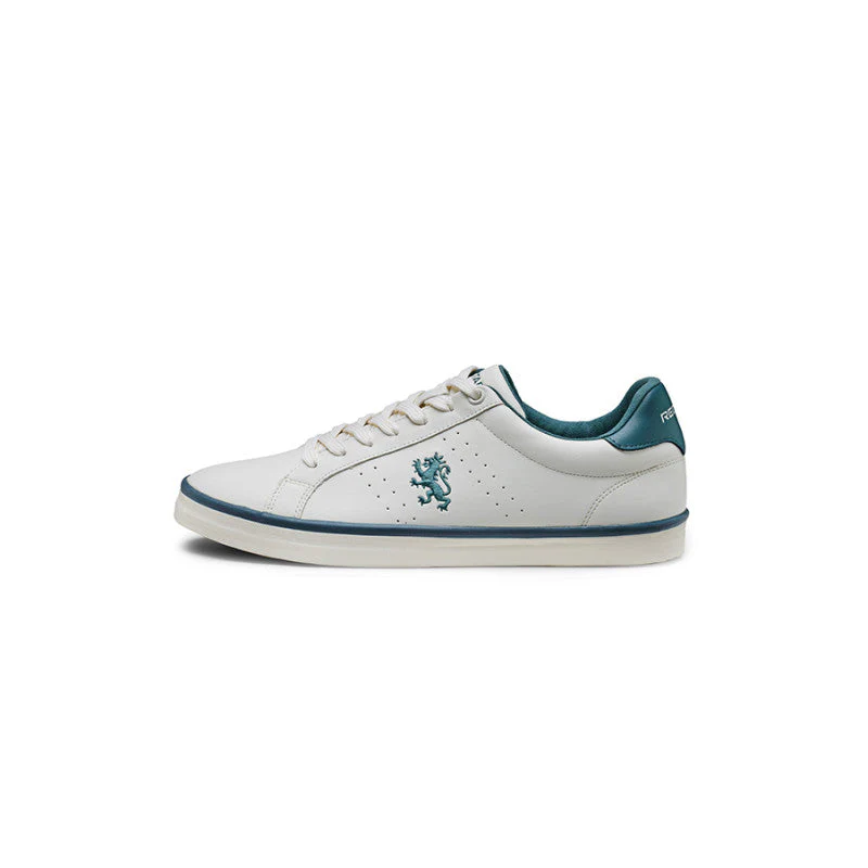 Men's White And Teal Sneakers - Image 4