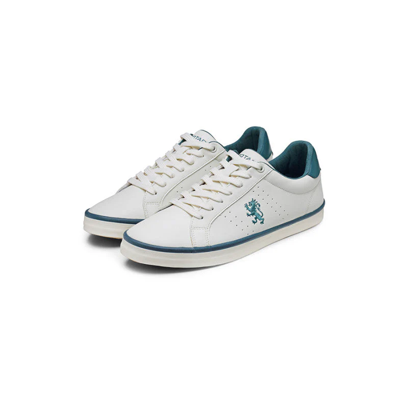 Men's White And Teal Sneakers - Image 5