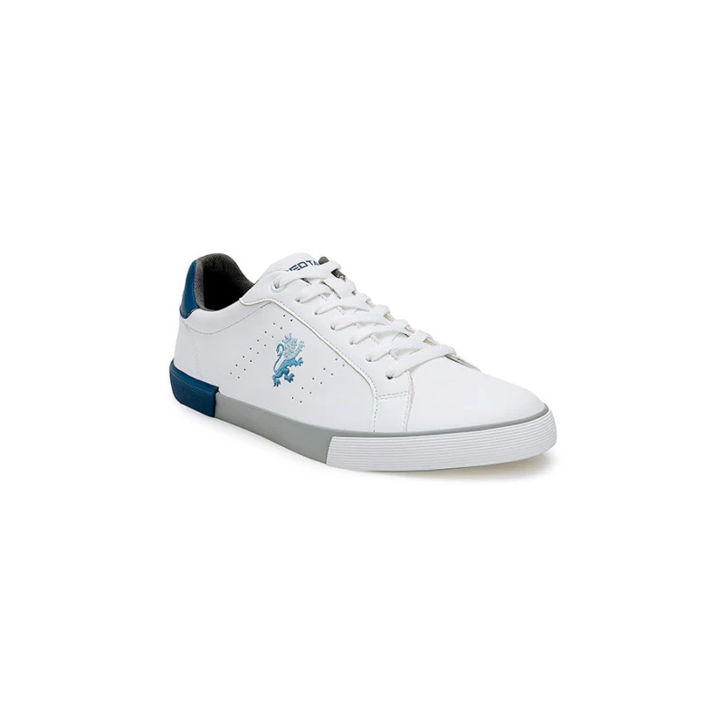 Men's White/Blue Sneakers - Image 2
