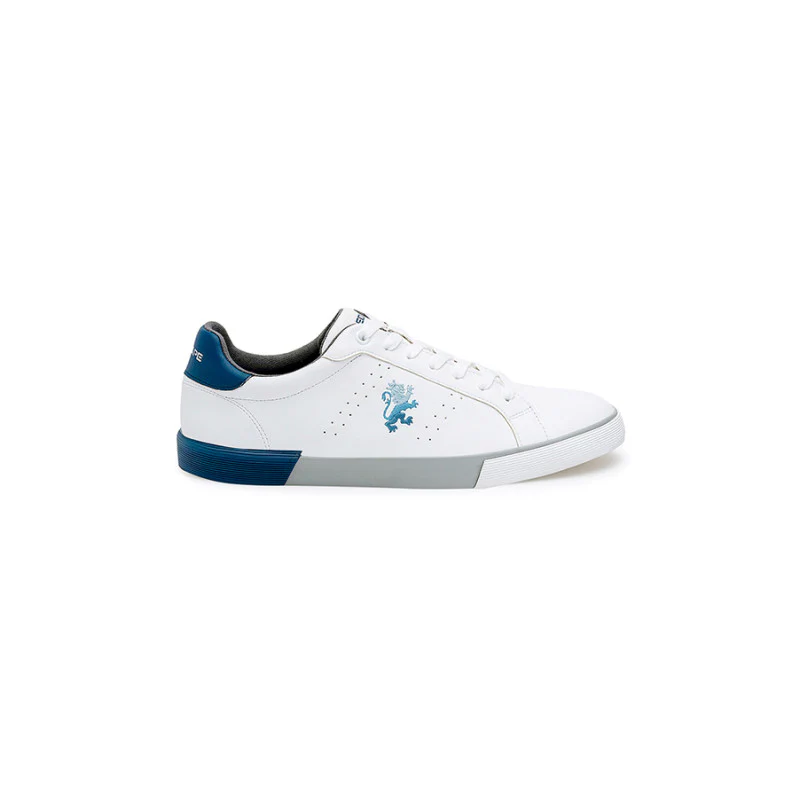Men's White/Blue Sneakers - Image 3