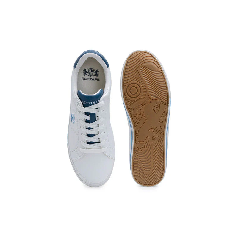 Men White & Blue Sneakers - Image 6