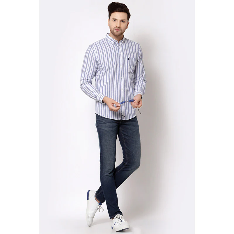 Men's White Stripe Shirt - Image 4