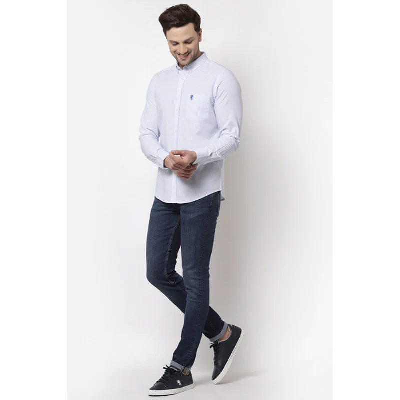 Men's White Stripe Shirt - Image 4