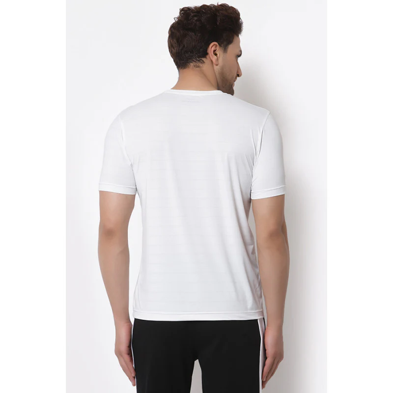 Men's White Active wear T-Shirt - Image 3