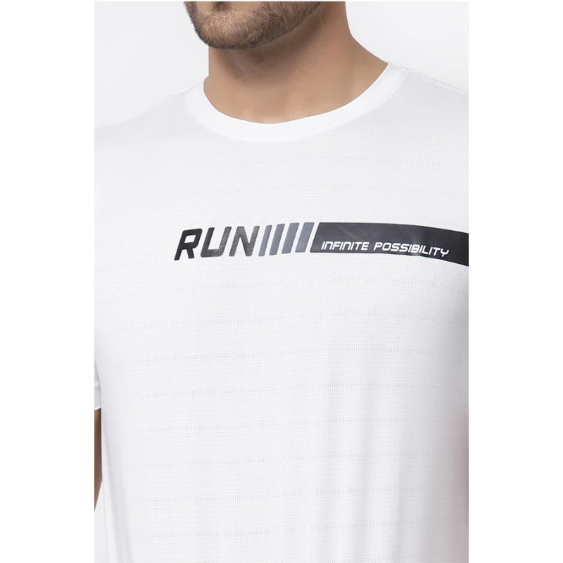 Men's White Active wear T-Shirt - Image 5