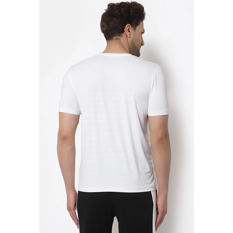 Men's White Active wear T-Shirt - Image 3