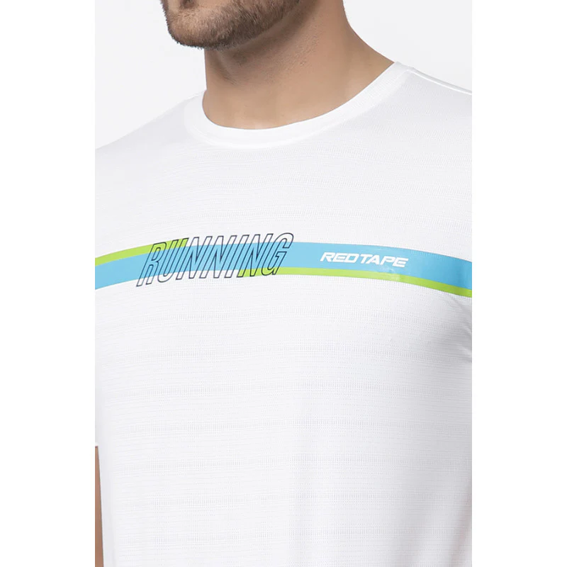 Men's White Active wear T-Shirt - Image 5