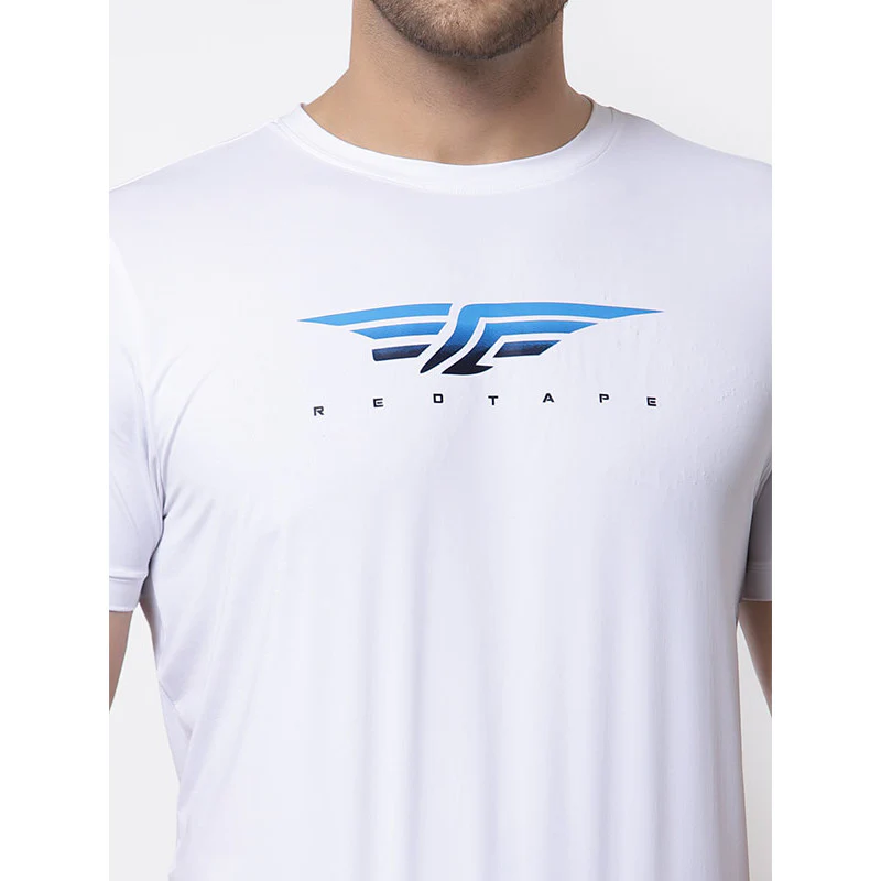 Men's White Active wear T-Shirt - Image 2