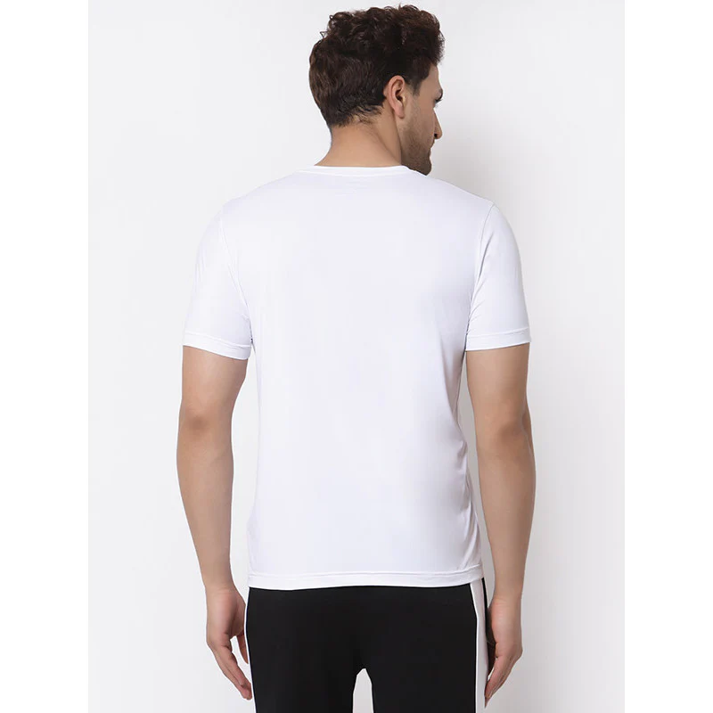 Men's White Active wear T-Shirt - Image 4