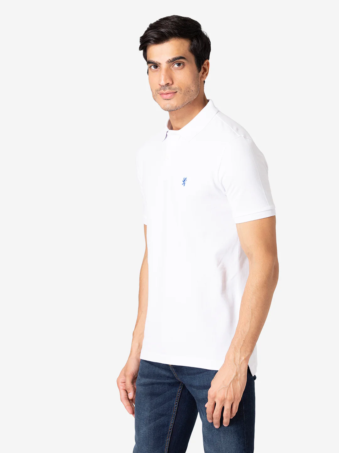 Men's White Half Sleeve T-Shirt - Image 2