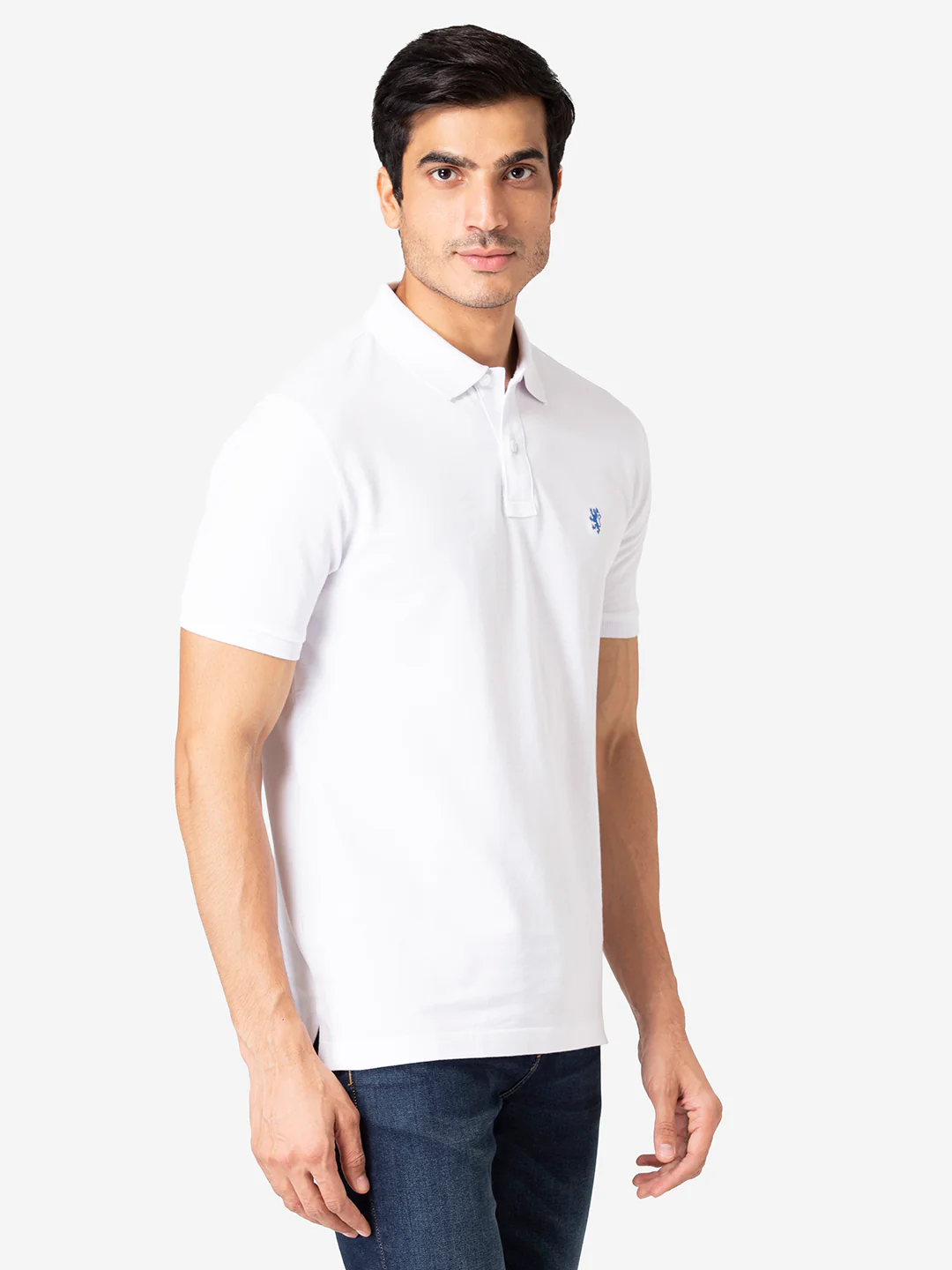Men's White Half Sleeve T-Shirt - Image 3
