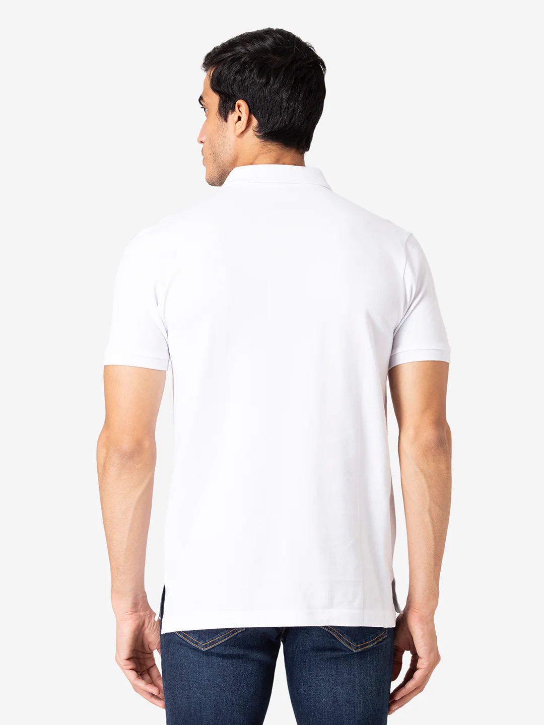 Men's White Half Sleeve T-Shirt - Image 4
