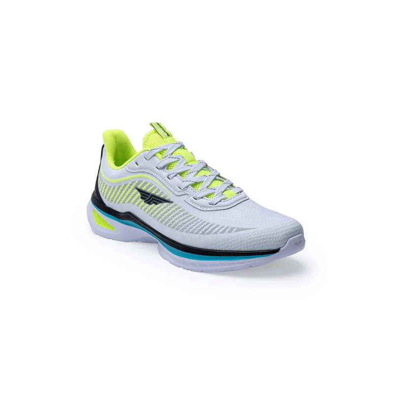 Men's White & Neon Walking Shoes - Image 2