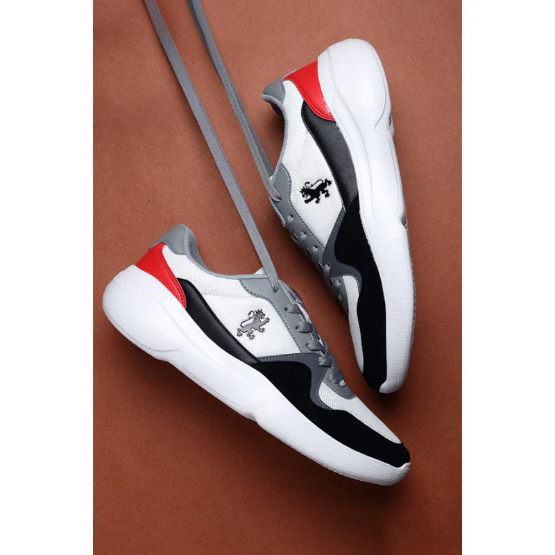 Men's White/Red Sneakers