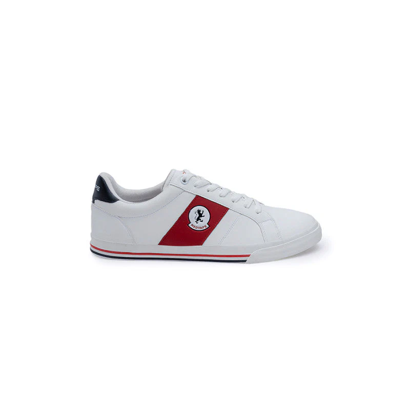 Men's White & Red Sneakers - Image 3