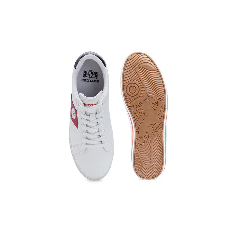 Men's White & Red Sneakers - Image 6