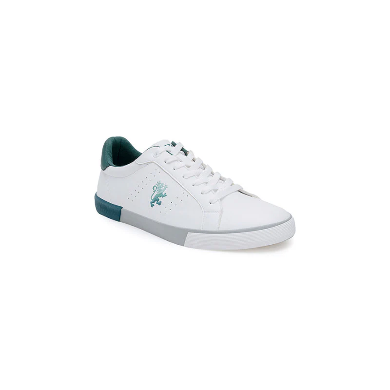 Men's White/Teal Sneakers - Image 2