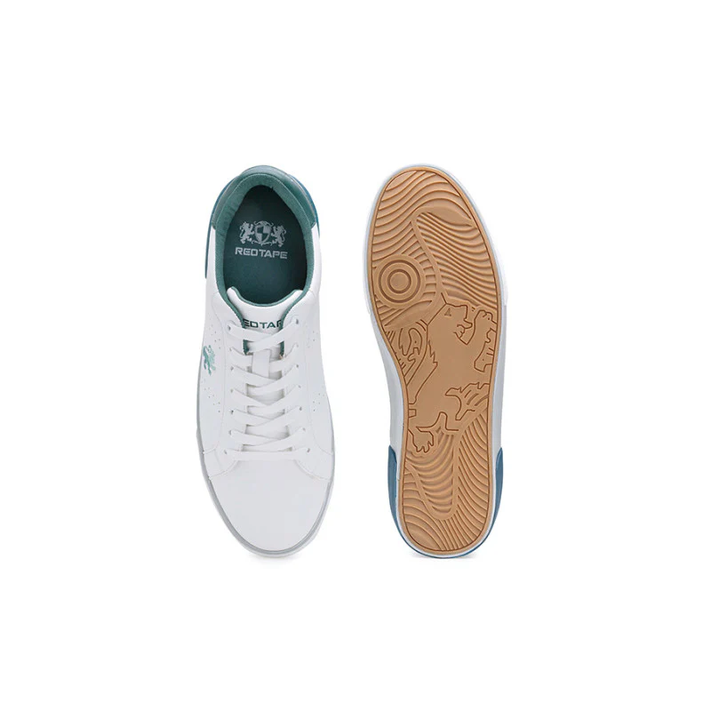 Men's White/Teal Sneakers - Image 6
