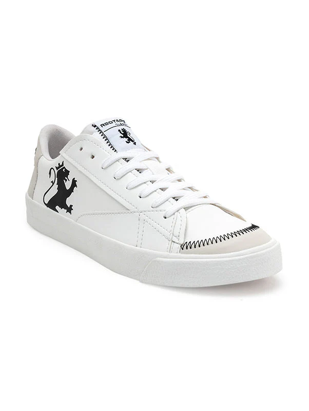 RedTape Mens White Vulcanised Shoes - Image 2