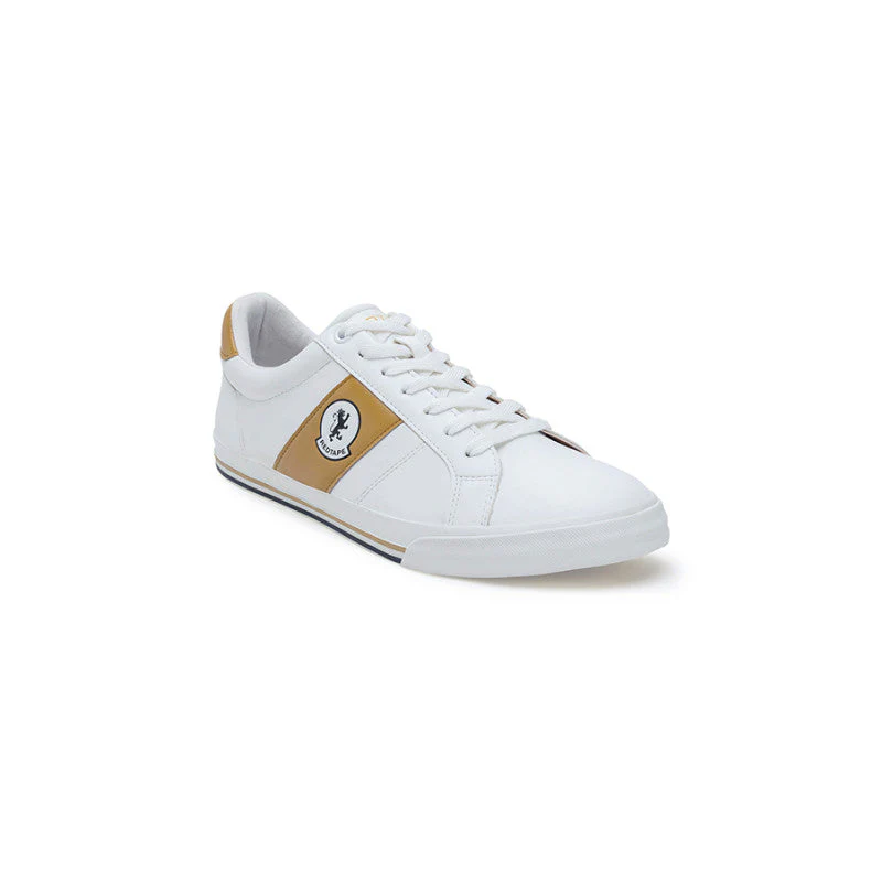 Men's White & Yellow Sneakers - Image 2