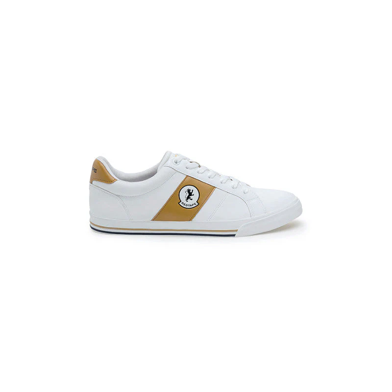 Men's White & Yellow Sneakers - Image 3
