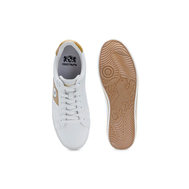 Men's White & Yellow Sneakers - Image 6