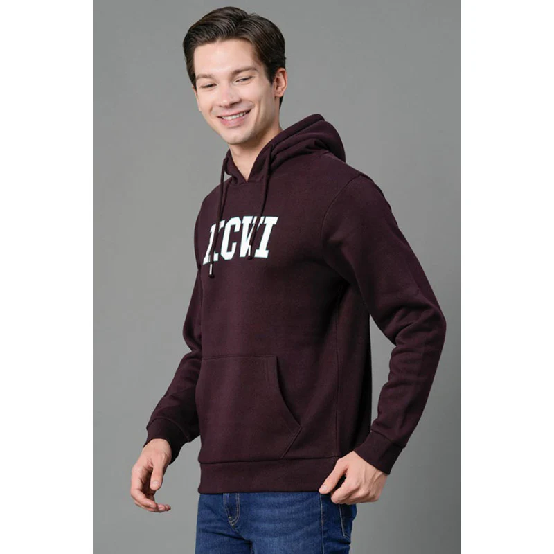 Men's Wine Graphic Print Hoodie - Image 2