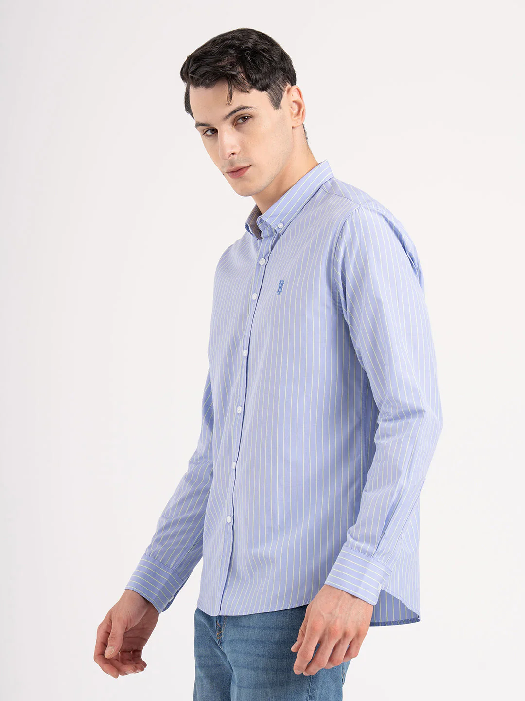 Mens Full Sleeve Striped Shirt - Image 3