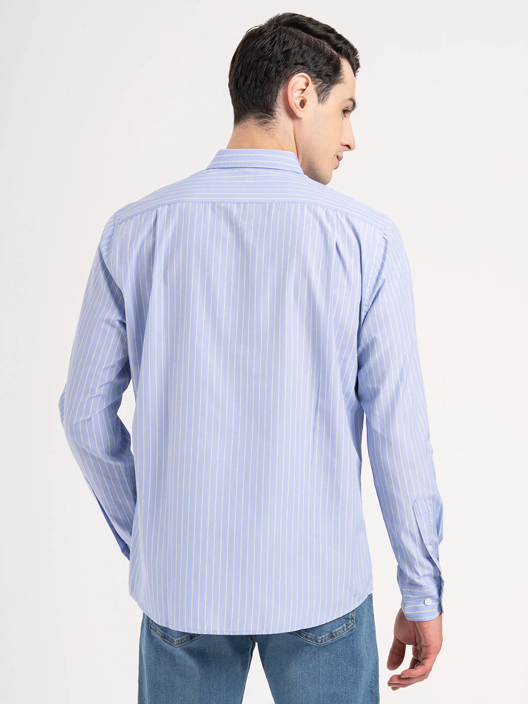 Mens Full Sleeve Striped Shirt - Image 4