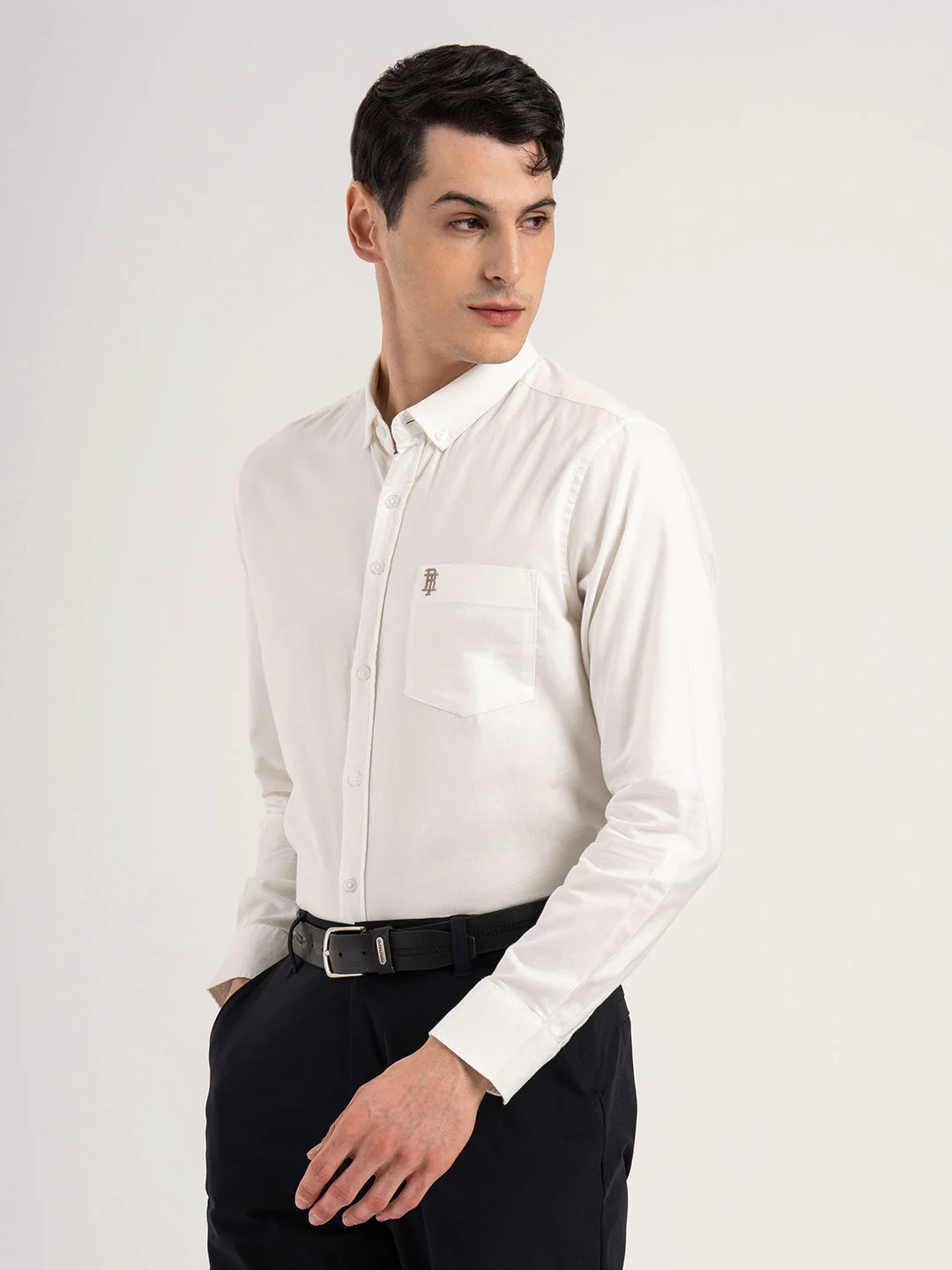 Mens Solid Oxford Shirt - Image 3