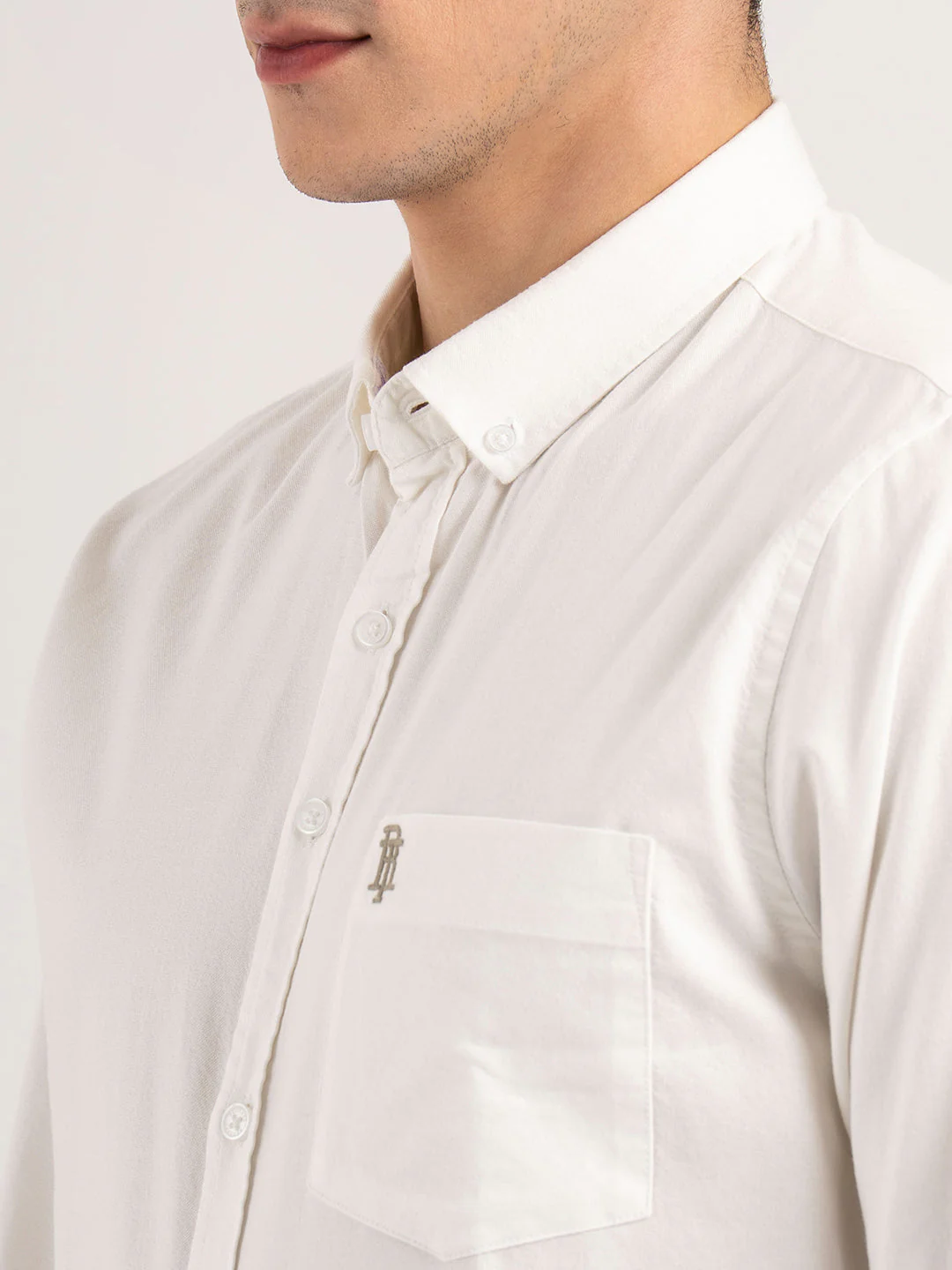 Mens Solid Oxford Shirt - Image 5
