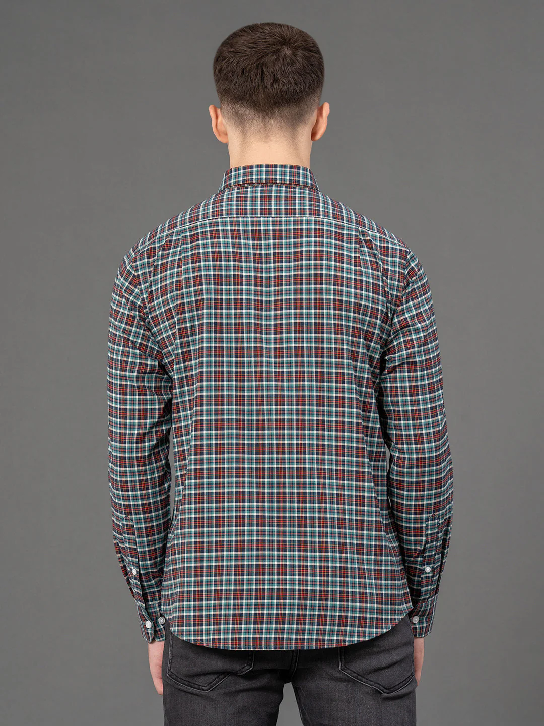 Multi Coloured Checked Shirt for Men - Image 3