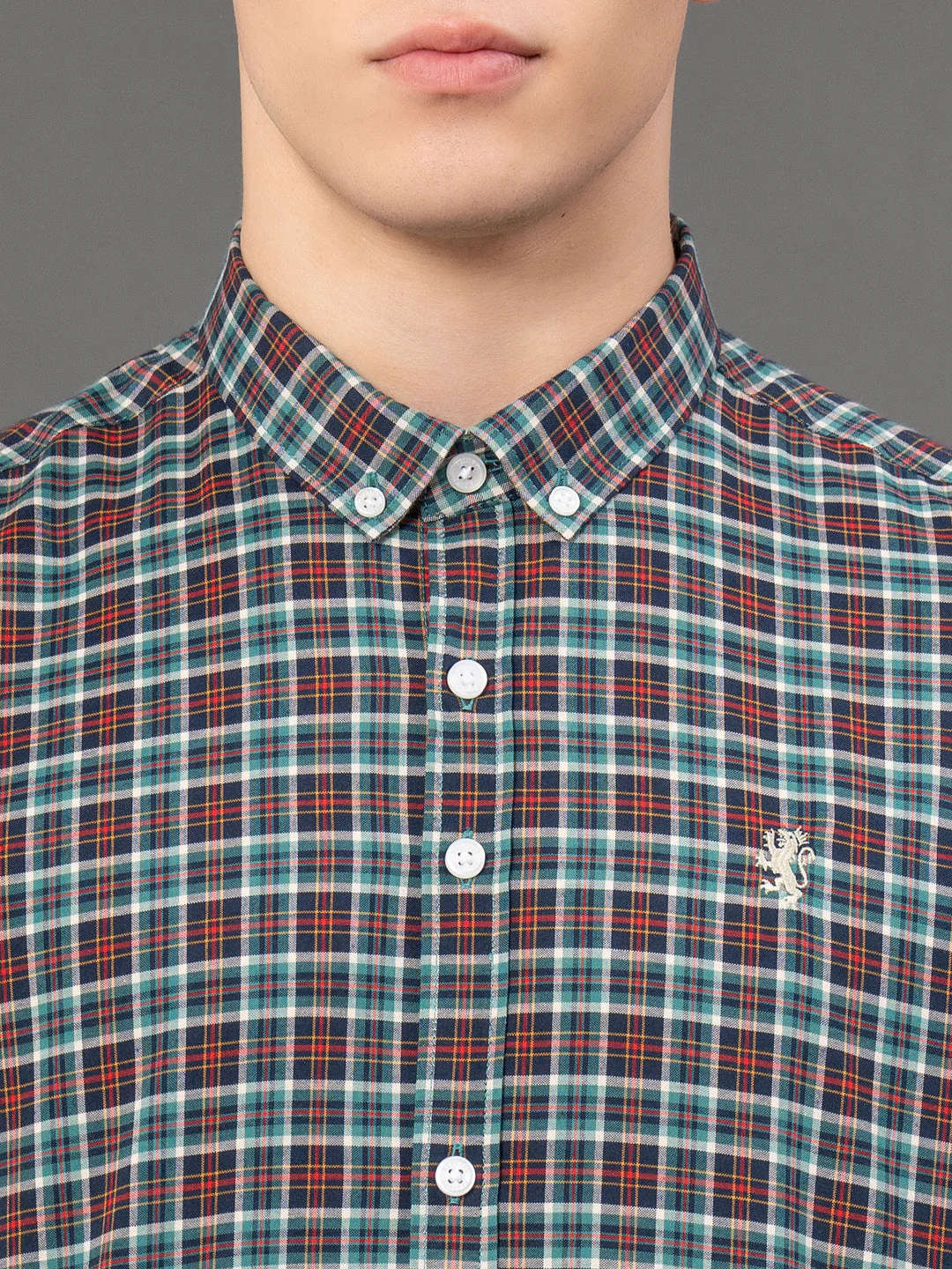 Multi Coloured Checked Shirt for Men - Image 4